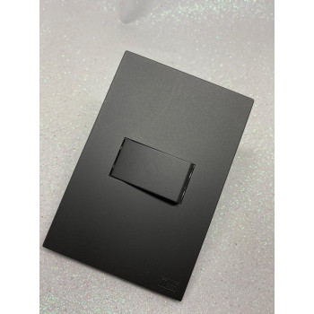 Conjunto Interruptor Paralelo Horizontal 4x2 - RECTA PRETO BLACK SATIN FOSCO